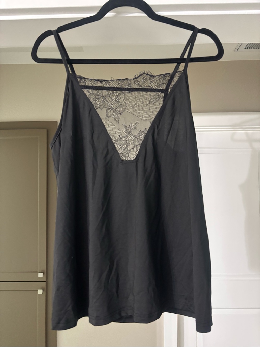 Black Lace-Back Tank Top - Women's Sleeveless Cami